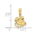 14k  Polished Christmas Bells Charm - Image 3