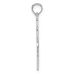 14K White Gold Solid I HEART AL Alabama State Pendant - Image 2