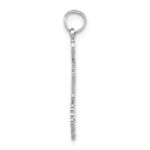 14K White Gold Solid I HEART MI Michigan State Pendant - Image 2