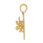 14k 3-D High-Wing Airplane Pendant - Image 2