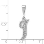 10KW Filigree Initial I Pendant - Image 4