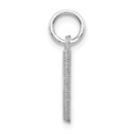 14KW Satin Diamond-cut Letter H Initial Charm - Image 2