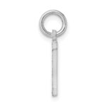 14KW Satin Diamond-cut Letter I Initial Charm - Image 2