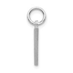 14KW Satin Diamond-cut Letter V Initial Charm - Image 2