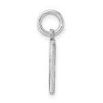 14KW Satin Diamond-cut Letter W Initial Charm - Image 2