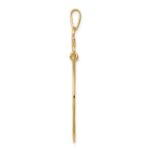 14k Polished Filigree Heart Charm Holder Pendant - Image 2