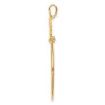 14k Polished 5-Heart Charm Holder Pendant - Image 2
