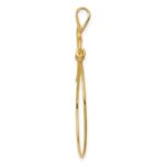 14k Polished Butterflies Charm Holder Pendant - Image 2
