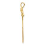 14k Polished Floral Charm Holder Pendant - Image 2
