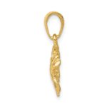 14k Solid Polished Open-Backed Crab Pendant - Image 2