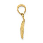 14k Solid Polished Laser-Cut Sand Dollar Pendant - Image 2