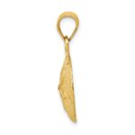 14k Solid Polished Laser-Cut Sand Dollar Pendant - Image 2