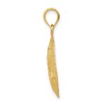 14k Solid Polished Laser-Cut Sand Dollar Pendant - Image 2