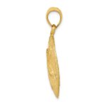 14k Solid Polished Laser-Cut Sand Dollar Pendant - Image 2
