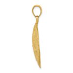 14k Solid Polished Laser-Cut Sand Dollar Pendant - Image 2