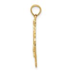 14k Solid Polished Framed Gymnast Pendant - Image 2