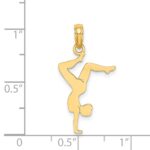 14k Solid Polished Gymnast Charm - Image 4
