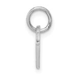 14k White Gold Polished Checkered Flags Charm - Image 2