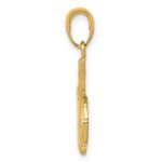14K Solid Open-Backed Soccer Shoe and Ball Pendant - Image 2