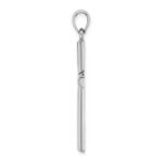 14k White Gold Polished Cross Pendant - Image 2