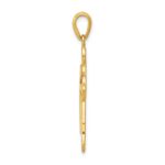 14k Two-tone Fleur De Lis Cross Pendant - Image 2