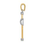 14k Two-tone Fancy -X- Cross Pendant - Image 2
