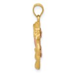 14k Two-Tone Cat with Heart Charm - Image 2