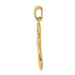 14k Polished Ribbon Cross Charm - Image 2