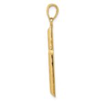 14k Polished Tube Cross Pendant - Image 2