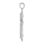14k White Gold Polished Cross Pendant - Image 2