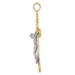 14k Two-tone INRI Crucifix Pendant - Image 2