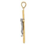 14k Two-tone Crucifix Pendant - Image 2