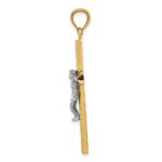 14k Two-tone Crucifix Pendant - Image 2