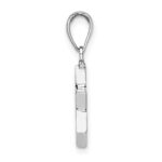 14k White Gold Polished Star of David Pendant - Image 2