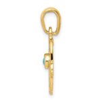 14k Turquoise Chamseh Pendant - Image 2