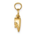 14k 3-D Moveable Baby Shoes Charm - Image 2