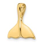 14k 3-D Polished Whale Tail Chain Slide - Image 5