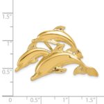 14k Triple Dolphin Omega Slide - Image 3