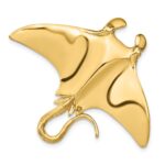 14k Large Manta Ray Omega Slide
