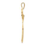 14k Double Dolphins Charm Holder Pendant - Image 2