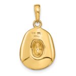 14k 3-D Cowboy Hat Pendant - Image 3