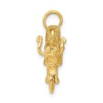 14k 3-D Motorcycle with Moveable Wheels Pendant - Image 2