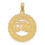 14k GATLINBURG TENNESSEE with Trolley Car in Circle Charm - Image 4