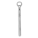 14k White Gold Hollow Cross Pendant - Image 2