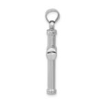 14k White Gold Polished Cross Pendant - Image 2
