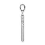 14k White Gold Cross Pendant - Image 2
