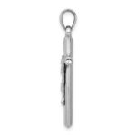 14k White Gold Crucifix Pendant - Image 2