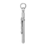 14k White Gold Crucifix Pendant - Image 2