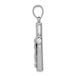 14K White Gold Crucifix Reversible to Cross Pendant - Image 2