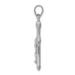 14K White Gold Crucifix Reversible to Cross Pendant - Image 2